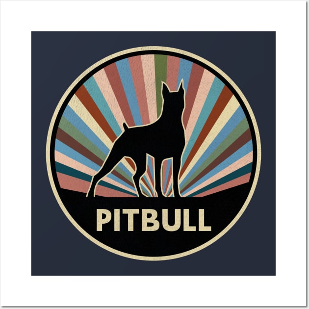 Pitbull cool dog vintage gift for men / women / kids Wall Art by angel